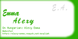 emma alexy business card
